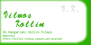 vilmos kollin business card